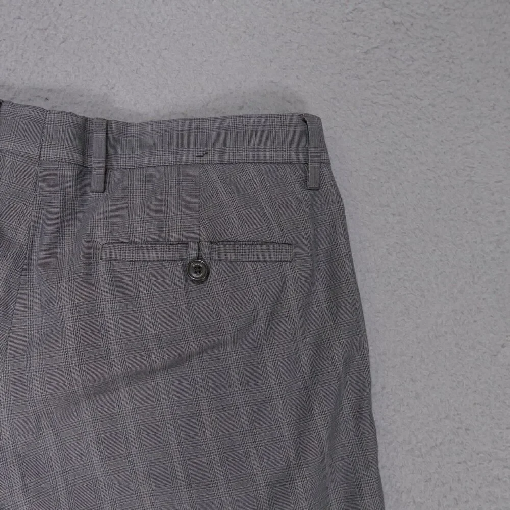 Y2K Banana Republic Pants 32x32 Mens Flat Front Straight Wide Leg Gray Cotton